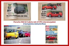 Porsche 944 S2 Cabrio mit 211PS Literaturpaket - 3 komplette Zeitschriften