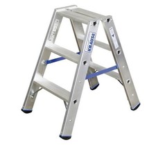 Krause 124715 STABILO Stufen-DoppelLeiter 2 x 3 Stufen Doppel Leiter 2,25 m