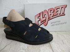 Florett Sandale Sandalen Sandalette Sandaletten Schuhe Leder blau