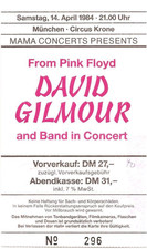 David gilmour concert 1984 - david,