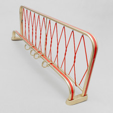 Ablage Garderobe Hutablage  Kleiderhaken Aluminium Gold eloxiert 50er Jahre