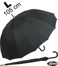 Regenschirm sturmsicher Voll-Fiberglas Automatik-Herren-Schirm stabil groß L-XXL