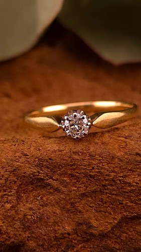 Solitär ring 585 gold - solitär,