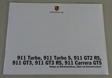 Beilage Betriebsanleitung Porsche 911 Typ 997 "Räder mit Zentralverschluss" 2011