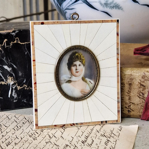 Miniatur portrait einer dame - miniatur,