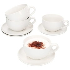 4er set creme cappuccinotassen - set,