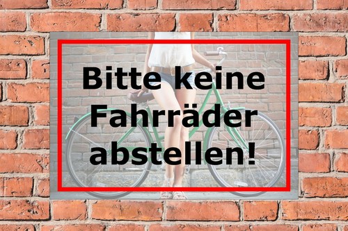 Fahrrad schild bitte - fahrrad-schild, keine