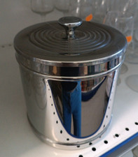 Eisbehälter Kühlschrank Edelstahl 16x12cm mit Deckel