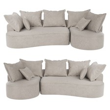 Sofa Ecksofa Couch Loungesofa modern Stoff L-Form Samt Bouclé 4-Sitzer Juskys®