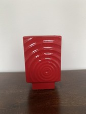 Steuler Zyklon Keramik Vase Zalloni Rot WGP pottery vintage 70er Retro Design