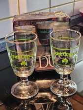 Vintage Irish Coffee Gläser Set - 2 Stück mit Kleeblatt-Motiv & Goldrand Saivo