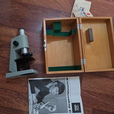 DDR Kleinmikroskop C, ROW Rathenow, Bedienungsanleitung Holzkiste