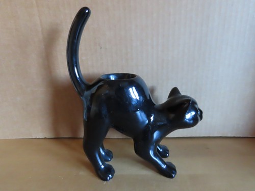 Figur katze mit buckel schwarz - figur,
