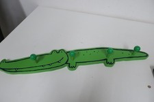 Garderobe  Hackenleiste Krokodil  - Holz - Grün -  Kinderzimmer - Flur - 65 cm,