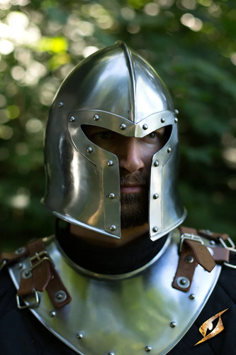 Mittelalter larp stahlhelm - mittelalter,
