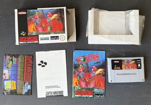 Super nintendo worms cib snes - worms,
