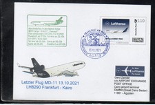 LUFTHANSA LAST MD-11 FLIGHT FRANKFURT - CAIRO EGYPT 2021 PERSONAL STATIONERY