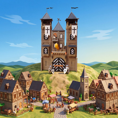 Playmobil burg custom große - burg, custom:
