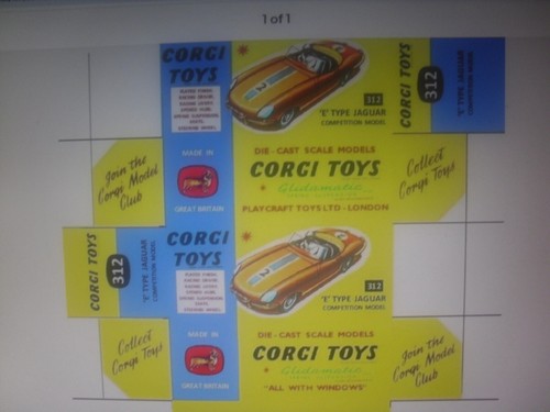 Corgi repro replica box only - repro,