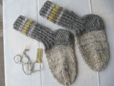 Damen/Herren Schafwollsocken, Gr. 41/42; Naturwolle 100%, handgesponnen