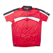 TEC BIKE Radshirt Herren Trikot rot 1/2 Zip L