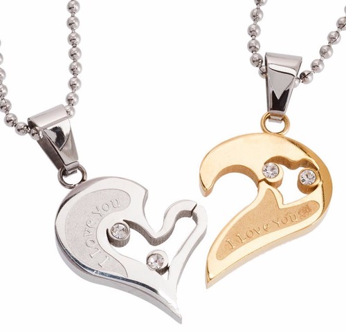 Partnerkette edelstahl puzzle - edelstahl,