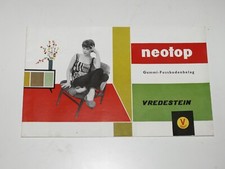 Vintage Vredestein Neotop Gummi-Fussbodenbelag Prospekt (60er Jahre)