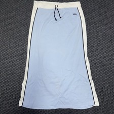 Damen Jersey Maxirock Gr. 42 Babyblau 100% Baumwolle Sportrock Stoffrock