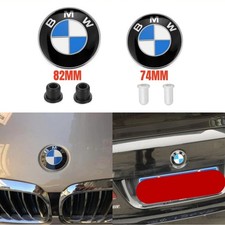 82MM+74MM Vorne+Hinten Für BMW Emblem Abzeichen Motorhaube Heckklappe