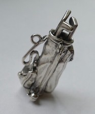 Anhänger Golfschläger Bag 835 Silber Vintage 70er pendant silver
