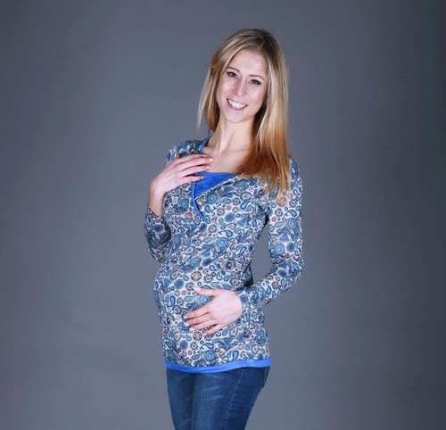 Umstandsshirt stillshirt blau - stillshirt,