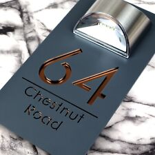 Laser Haus Nummernschilder personalisierte Hausschilder LED Solarlicht Türschilder