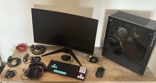 Komplettes Gaming Setup – PC + Monitor + Tastatur + Maus + Headset