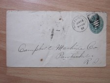 Sehr alter Briefumschlag von 1896 gestempelt - USA, Vereinigte Staaten