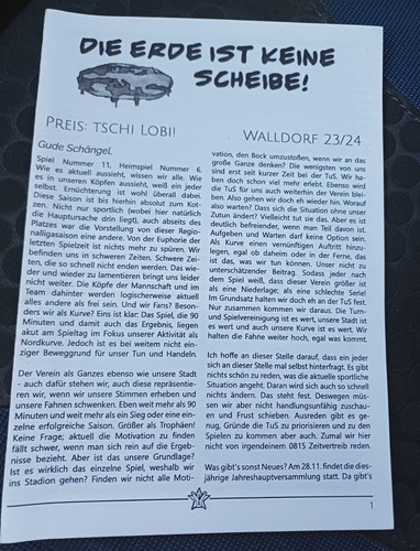 Fanzine ultras flyer die - ultras, erde