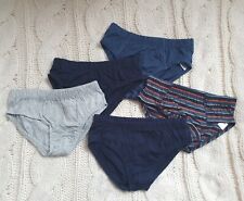 5er-Pack Jungen Unterhose Slips Schlüpfer Unterwäsche Blau Grau Gr 122 128