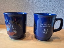 2 x Becher Tasse Glühwein 571. Striezelmarkt Dresden 2005 Weihnachtsmarkt