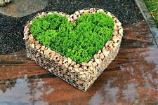  HERZ HERZGITTER 42 x 41x6cm mit Kies GRABSCHMUCK GRABSCHALE GRABHERZ