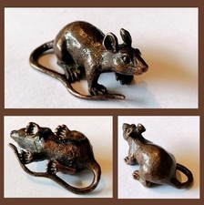 Bronze figur maus nagetier - maus,