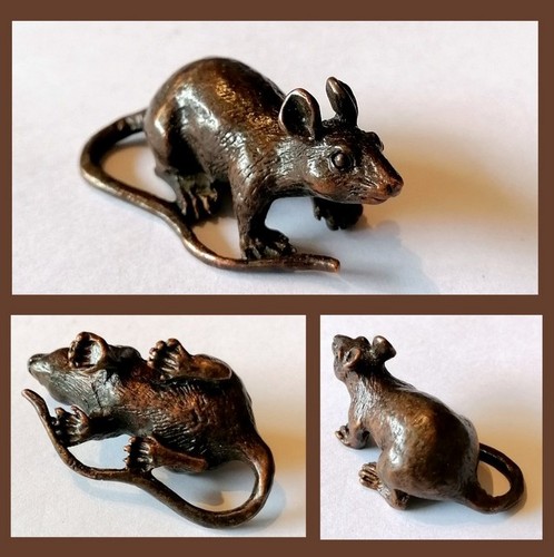 Bronze figur maus nagetier - figur,