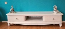 TV SCHRANK KOMMODE UNTERSCHRANK HOLZ WEISSTON B 178 2 SCHÜBE ANTIK-STIL 