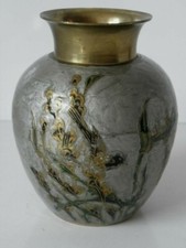 Massive Messingvase silberne