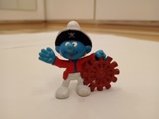 Figur Piratenschlumpf mit Steuerrad McDonalds Happy meal 2004 Peyo Smurf