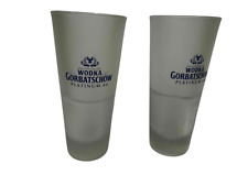 2x Wodka Gorbatschow Platinum 44 Gläser Matt  2/4cl Stabil Große Shot Gläser Bar