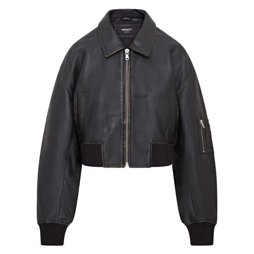 Damen oversized schwarze leder - damen,