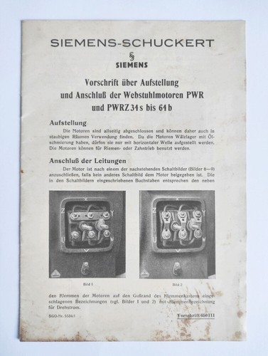 Siemens schuckert heft - siemens,