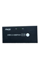 PWAY USB 2.0 Switch 4-Port-Switch für 2 Computer