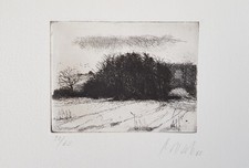 Karl Korab Radierung "Waldstück" 1980 Ex. 38/60