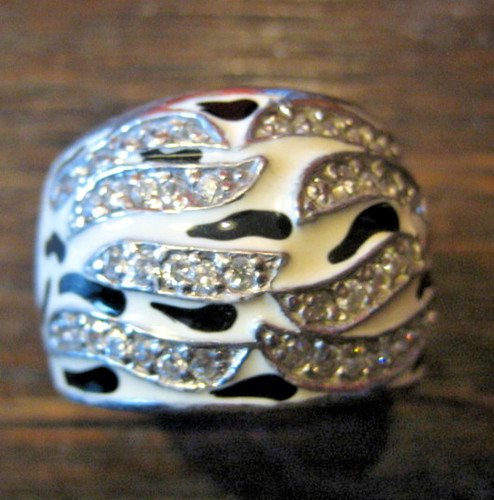 Animal print ring zebra tiger - print,