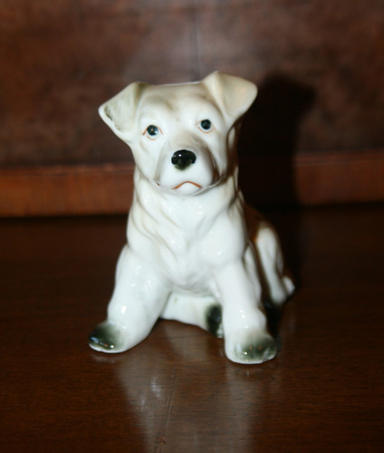 Vintage porzellan figur hund - vintage,